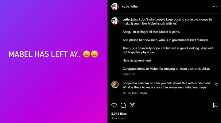 Breaking News: Allegations Surface - Wife of Comedian AY, Mabel, Reportedly Leaves Him for Government Official Amid Cheating and Domestic Abuse Claims 2 M6K59X3WKyE