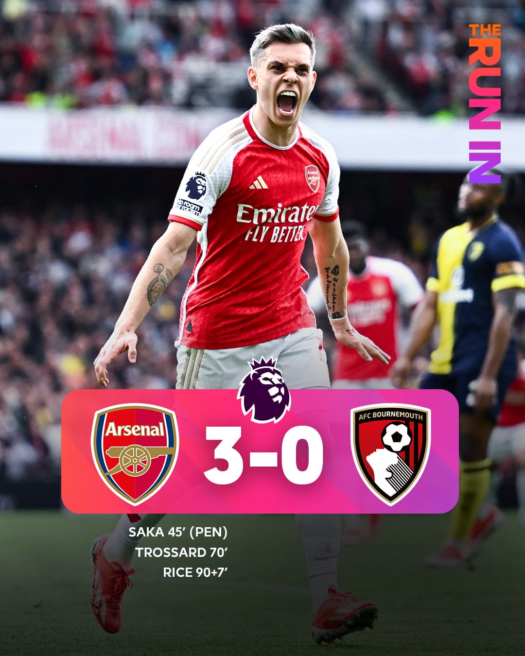 Arsenal 3-0 Bournemouth: The Gunners beat the Cherries to put pressure on Man City 1 20240504 154519 1