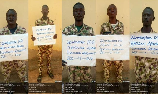 Nigerian Army dismisses 6 soldiers for ‘fleeing during Boko Haram attack in Borno' over lack of ammunition 1 1000180181 1