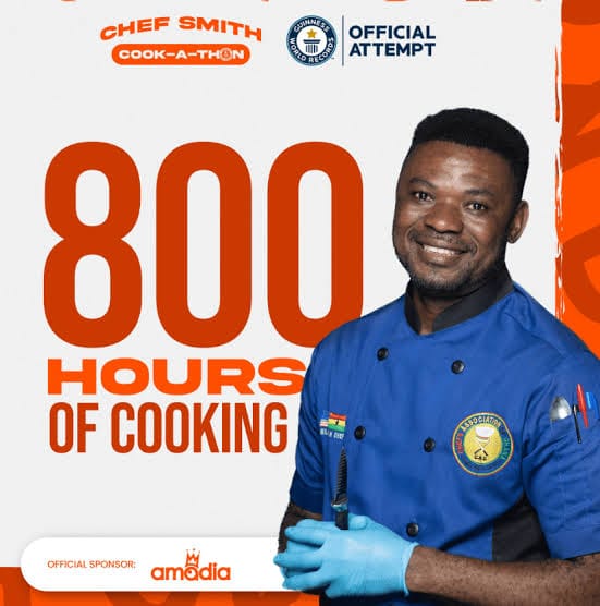 Ghanaian chef, Ebenezer Smith, sets a new record for the longest cook-a-thon held by an individual 1 images 42