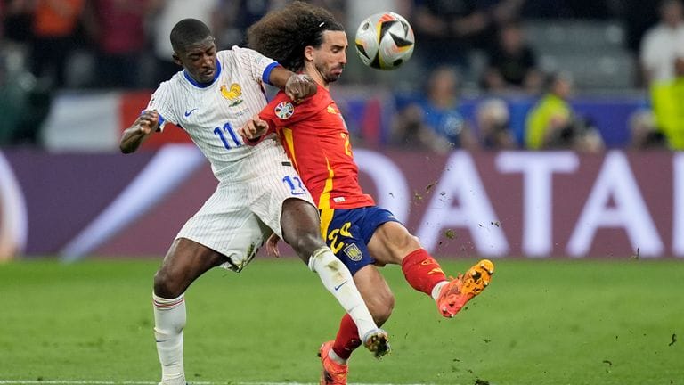 Euro2024: Lamine Yamal shines as Spain beats France to reach Euro Final 1 skysports marc cucurella ousmane 6622489 1