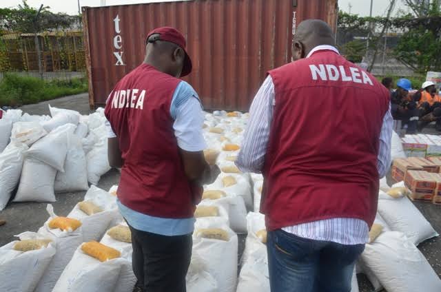 Two arrested as NDLEA intercepts illicit drugs in a commercial bus and bags of garri. 1 images 39 3 1
