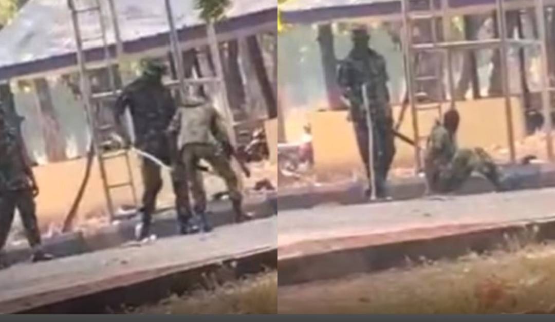 Nigerian soldier Punished by Senior Officer in Taraba State Army Battalion 1 1737817248846
